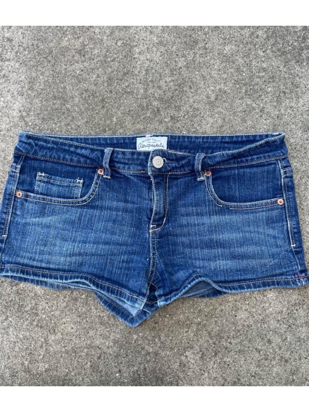 Vintage Aeropostale Jean Shorts Micro Mini Size 11 12 Low Rise Indie Y2K 2010s